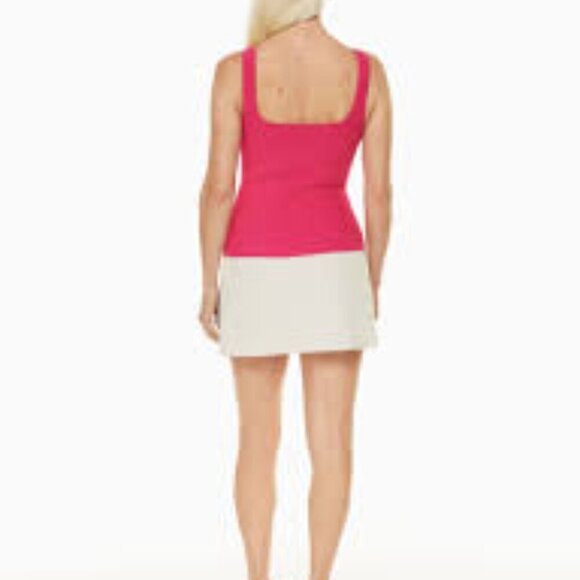 ARITZIA Babaton Sculpt Pink Knit Square Neck Tank Small - Picture 6 of 8